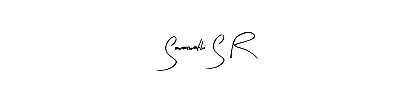 Use a signature maker to create a handwritten signature online. With this signature software, you can design (Arty Signature) your own signature for name Saraswathi S R. Saraswathi S R signature style 8 images and pictures png