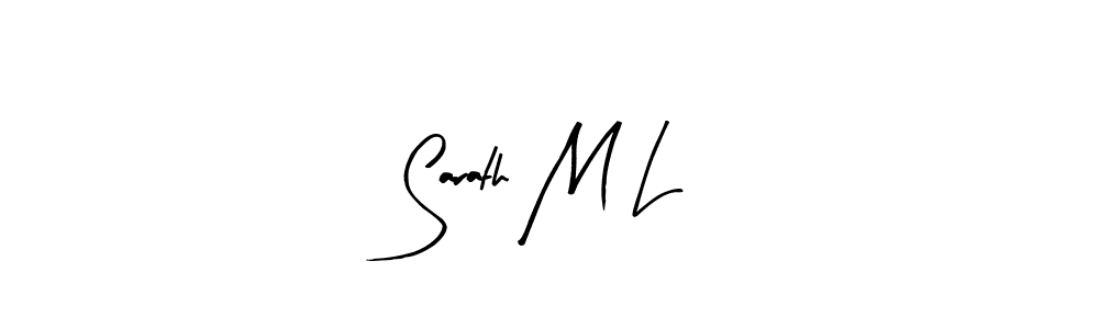 You should practise on your own different ways (Arty Signature) to write your name (Sarath M L) in signature. don't let someone else do it for you. Sarath M L signature style 8 images and pictures png