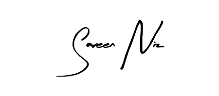 Elevate your brand with a stunning Sareen Niz eSignature. The Arty Signature style provides a balanced, flowing aesthetic for everyday signing. Sareen Niz signature style 8 images and pictures png