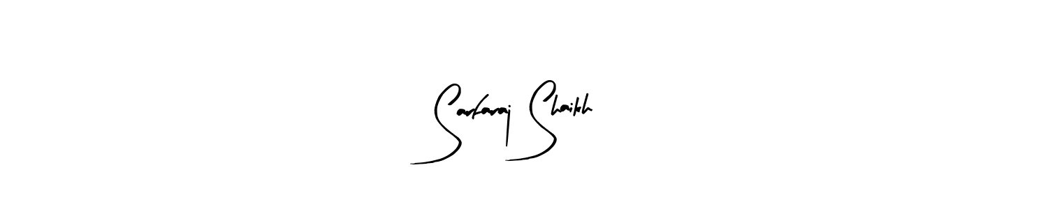 How to make Sarfaraj Shaikh name signature. Use Arty Signature style for creating short signs online. This is the latest handwritten sign. Sarfaraj Shaikh signature style 8 images and pictures png