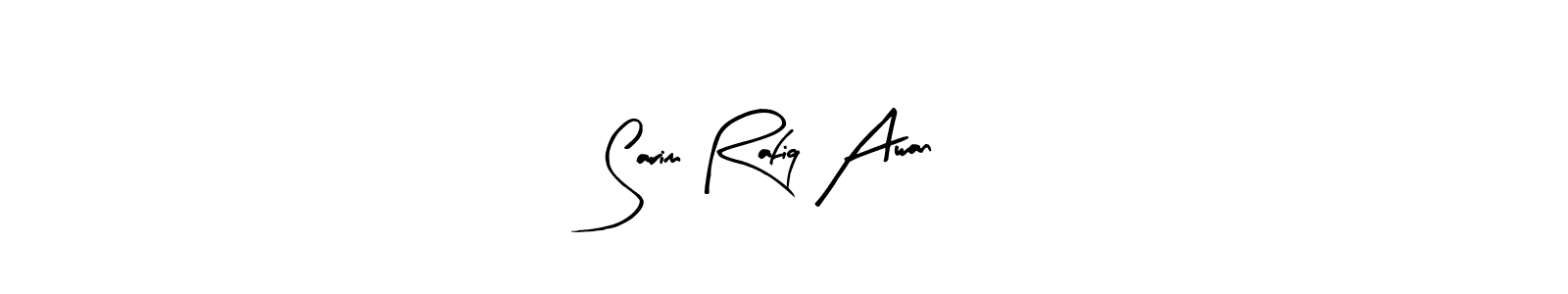 Sarim Rafiq Awan stylish signature style. Best Handwritten Sign (Arty Signature) for my name. Handwritten Signature Collection Ideas for my name Sarim Rafiq Awan. Sarim Rafiq Awan signature style 8 images and pictures png