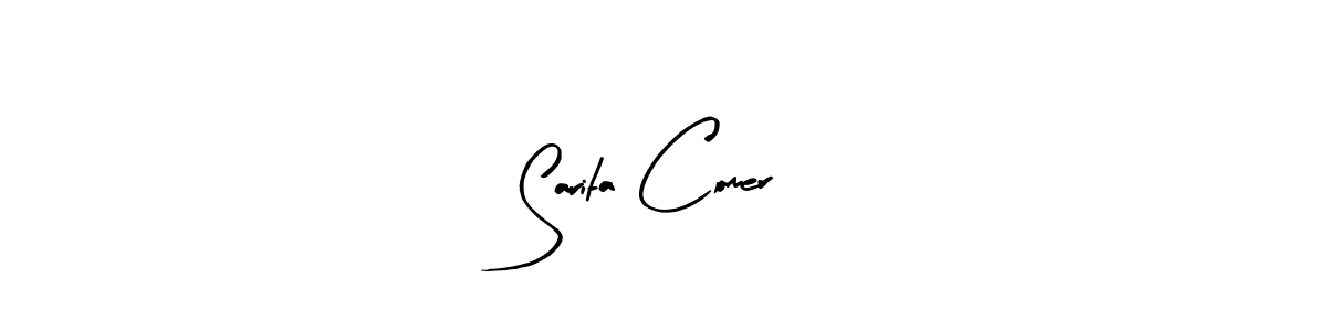 Make a beautiful signature design for name Sarita Comer. With this signature (Arty Signature) style, you can create a handwritten signature for free. Sarita Comer signature style 8 images and pictures png