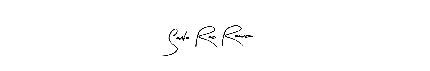 How to make Sarita Rae Ramirez name signature. Use Arty Signature style for creating short signs online. This is the latest handwritten sign. Sarita Rae Ramirez signature style 8 images and pictures png