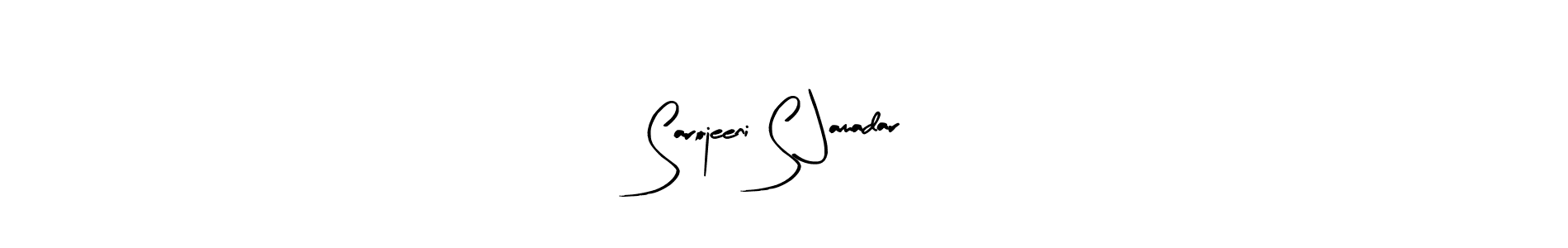 Arty Signature is a professional signature style that is perfect for those who want to add a touch of class to their signature. It is also a great choice for those who want to make their signature more unique. Get Sarojeeni S Jamadar name to fancy signature for free. Sarojeeni S Jamadar signature style 8 images and pictures png
