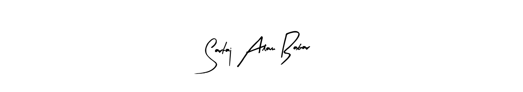 Arty Signature is a professional signature style that is perfect for those who want to add a touch of class to their signature. It is also a great choice for those who want to make their signature more unique. Get Sartaj Alam Babar name to fancy signature for free. Sartaj Alam Babar signature style 8 images and pictures png