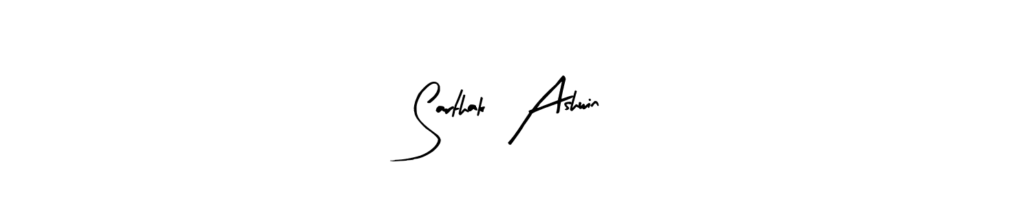 This is the best signature style for the Sarthak  Ashwin name. Also you like these signature font (Arty Signature). Mix name signature. Sarthak  Ashwin signature style 8 images and pictures png