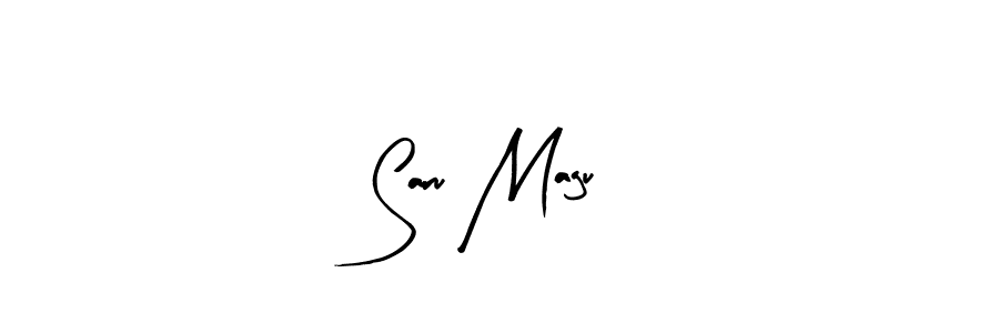 How to make Saru Magu signature? Arty Signature is a professional autograph style. Create handwritten signature for Saru Magu name. Saru Magu signature style 8 images and pictures png