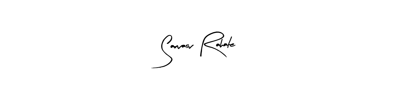 Design your own signature with our free online signature maker. With this signature software, you can create a handwritten (Arty Signature) signature for name Sarvasv Rahate. Sarvasv Rahate signature style 8 images and pictures png
