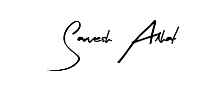 A modern signature idea for name Sarvesh Alhat using Arty Signature font. Clean strokes and elegant curves make it stand out instantly. Sarvesh Alhat signature style 8 images and pictures png