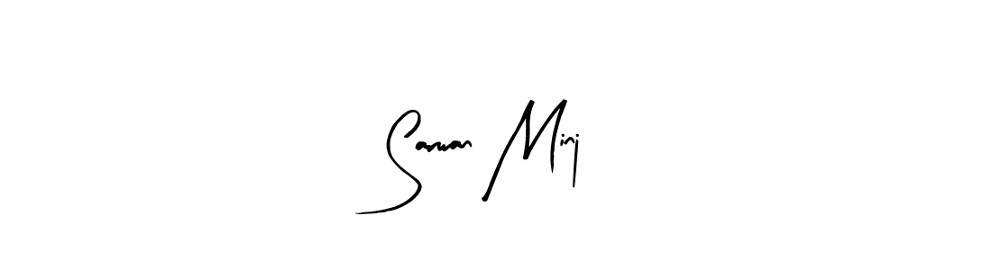 if you are searching for the best signature style for your name Sarwan Minj. so please give up your signature search. here we have designed multiple signature styles  using Arty Signature. Sarwan Minj signature style 8 images and pictures png