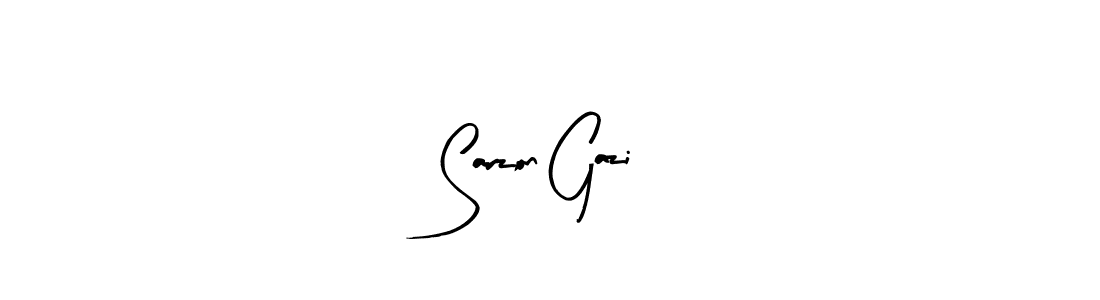 Use a signature maker to create a handwritten signature online. With this signature software, you can design (Arty Signature) your own signature for name Sarzon Gazi. Sarzon Gazi signature style 8 images and pictures png