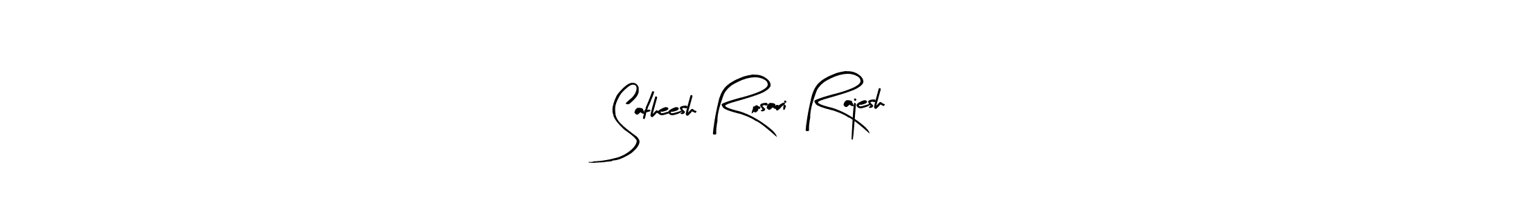 Similarly Arty Signature is the best handwritten signature design. Signature creator online .You can use it as an online autograph creator for name Satheesh Rosari Rajesh. Satheesh Rosari Rajesh signature style 8 images and pictures png