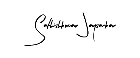 The Arty Signature font gives name Sathishkumar Jaysankar a signature that looks effortless yet distinguished. Download high-res PNG instantly. Sathishkumar Jaysankar signature style 8 images and pictures png