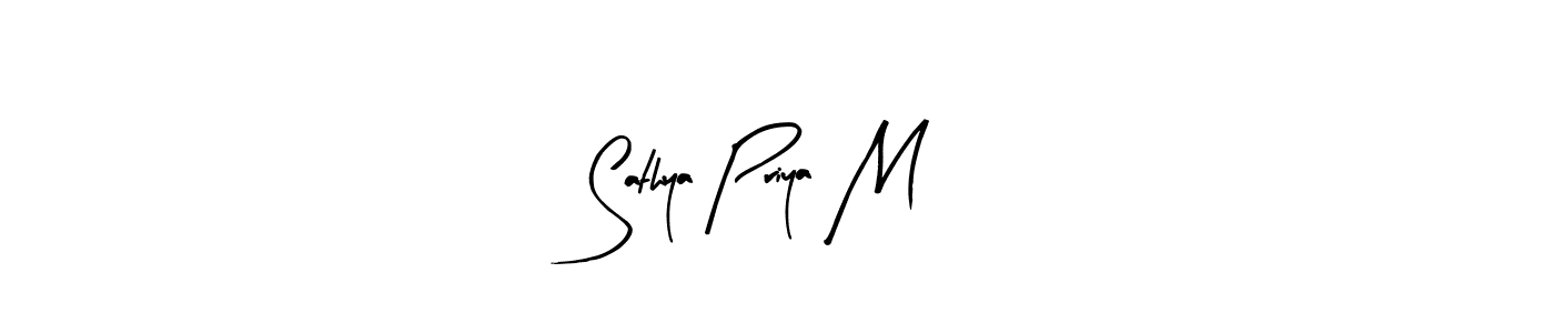 You can use this online signature creator to create a handwritten signature for the name Sathya Priya M. This is the best online autograph maker. Sathya Priya M signature style 8 images and pictures png