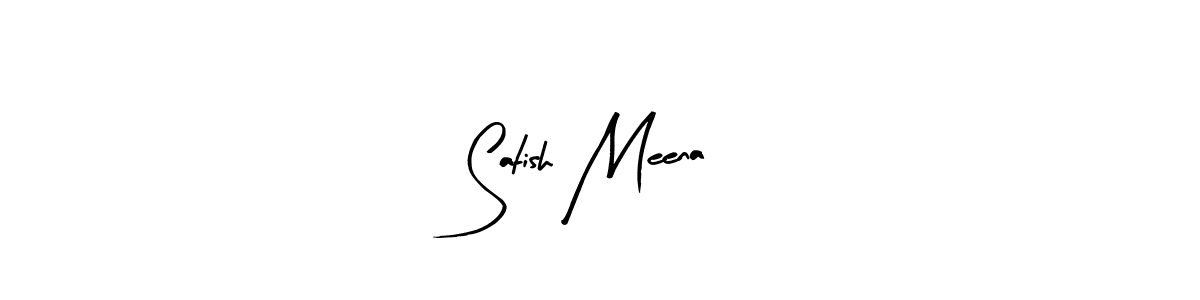 Use a signature maker to create a handwritten signature online. With this signature software, you can design (Arty Signature) your own signature for name Satish Meena. Satish Meena signature style 8 images and pictures png
