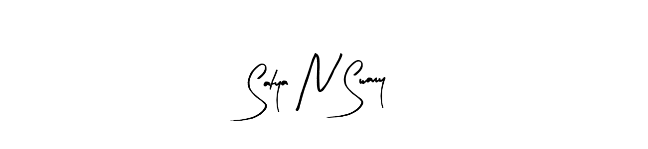Create a beautiful signature design for name Satya N Swamy. With this signature (Arty Signature) fonts, you can make a handwritten signature for free. Satya N Swamy signature style 8 images and pictures png