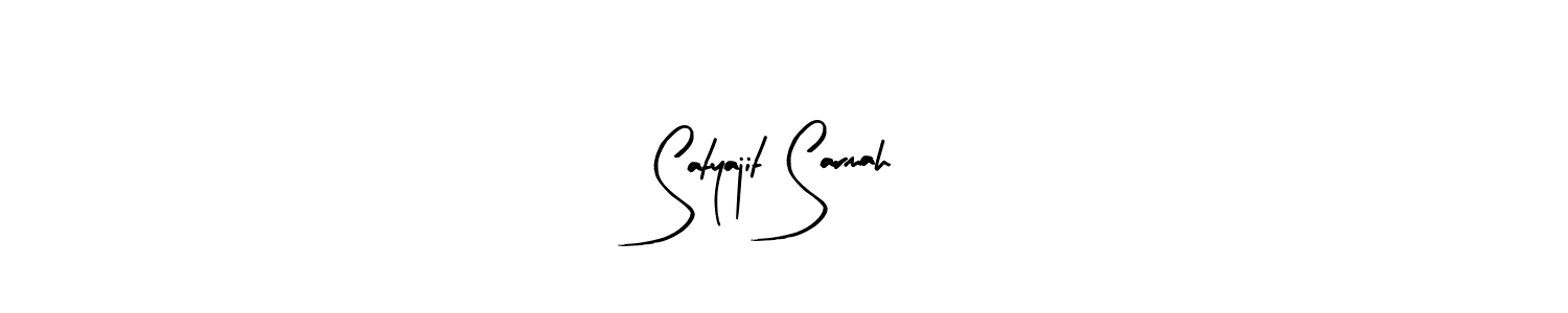 How to make Satyajit Sarmah name signature. Use Arty Signature style for creating short signs online. This is the latest handwritten sign. Satyajit Sarmah signature style 8 images and pictures png