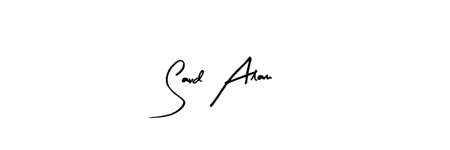 Make a beautiful signature design for name Saud Alam. With this signature (Arty Signature) style, you can create a handwritten signature for free. Saud Alam signature style 8 images and pictures png