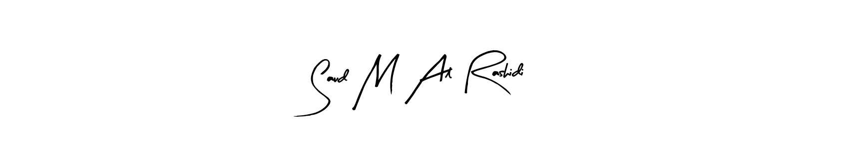 Similarly Arty Signature is the best handwritten signature design. Signature creator online .You can use it as an online autograph creator for name Saud M Al Rashidi. Saud M Al Rashidi signature style 8 images and pictures png