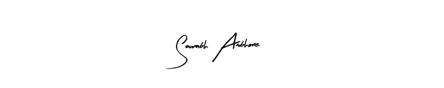 Design your own signature with our free online signature maker. With this signature software, you can create a handwritten (Arty Signature) signature for name Saurabh Ambhore. Saurabh Ambhore signature style 8 images and pictures png