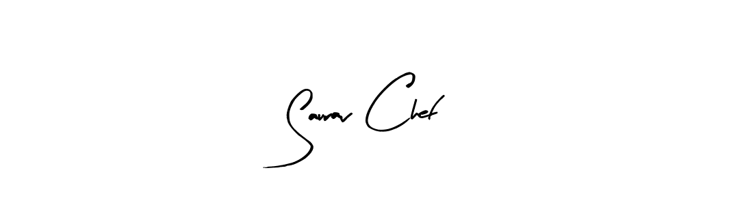 Create a beautiful signature design for name Saurav Chef. With this signature (Arty Signature) fonts, you can make a handwritten signature for free. Saurav Chef signature style 8 images and pictures png