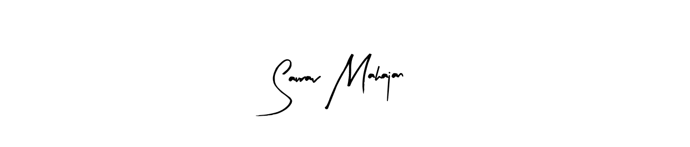 Create a beautiful signature design for name Saurav Mahajan. With this signature (Arty Signature) fonts, you can make a handwritten signature for free. Saurav Mahajan signature style 8 images and pictures png