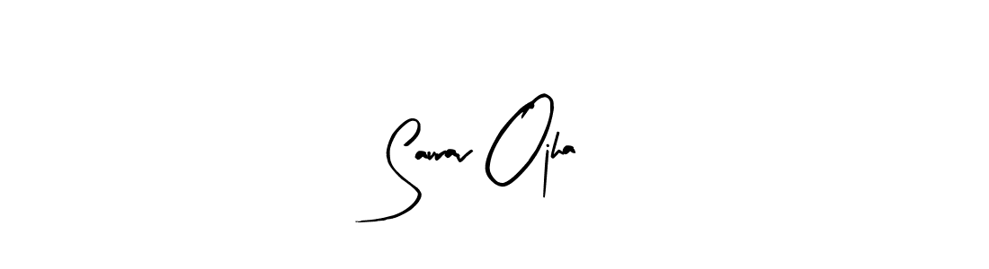 How to make Saurav Ojha name signature. Use Arty Signature style for creating short signs online. This is the latest handwritten sign. Saurav Ojha signature style 8 images and pictures png