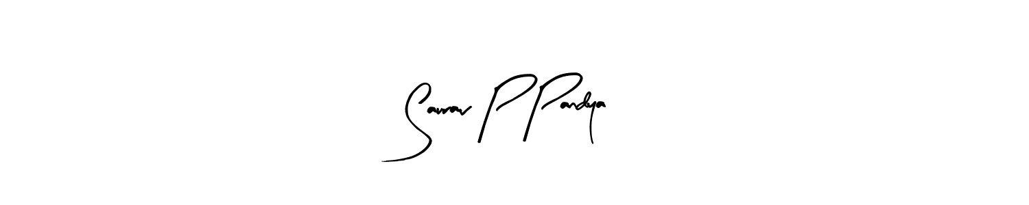 Use a signature maker to create a handwritten signature online. With this signature software, you can design (Arty Signature) your own signature for name Saurav P Pandya. Saurav P Pandya signature style 8 images and pictures png