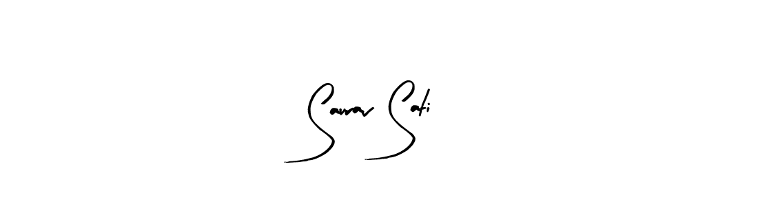 How to make Saurav Sati name signature. Use Arty Signature style for creating short signs online. This is the latest handwritten sign. Saurav Sati signature style 8 images and pictures png