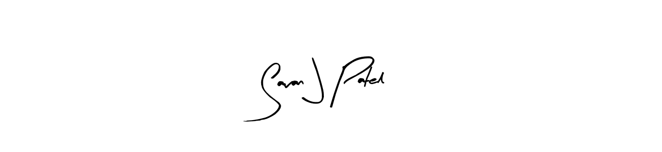 Create a beautiful signature design for name Savan J Patel. With this signature (Arty Signature) fonts, you can make a handwritten signature for free. Savan J Patel signature style 8 images and pictures png