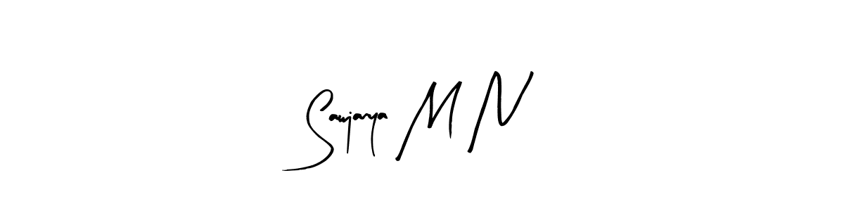 Make a beautiful signature design for name Sawjanya M N. Use this online signature maker to create a handwritten signature for free. Sawjanya M N signature style 8 images and pictures png