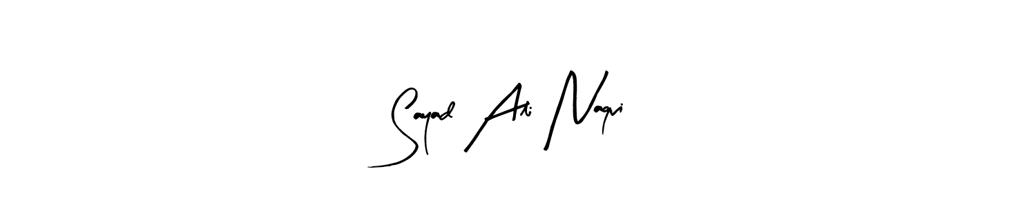 Arty Signature is a professional signature style that is perfect for those who want to add a touch of class to their signature. It is also a great choice for those who want to make their signature more unique. Get Sayad Ali Naqvi name to fancy signature for free. Sayad Ali Naqvi signature style 8 images and pictures png