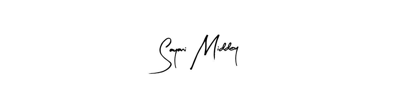 This is the best signature style for the Sayani Middey name. Also you like these signature font (Arty Signature). Mix name signature. Sayani Middey signature style 8 images and pictures png