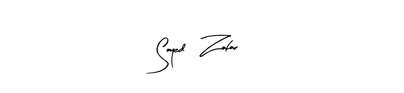 Design your own signature with our free online signature maker. With this signature software, you can create a handwritten (Arty Signature) signature for name Sayed   Zafar. Sayed   Zafar signature style 8 images and pictures png