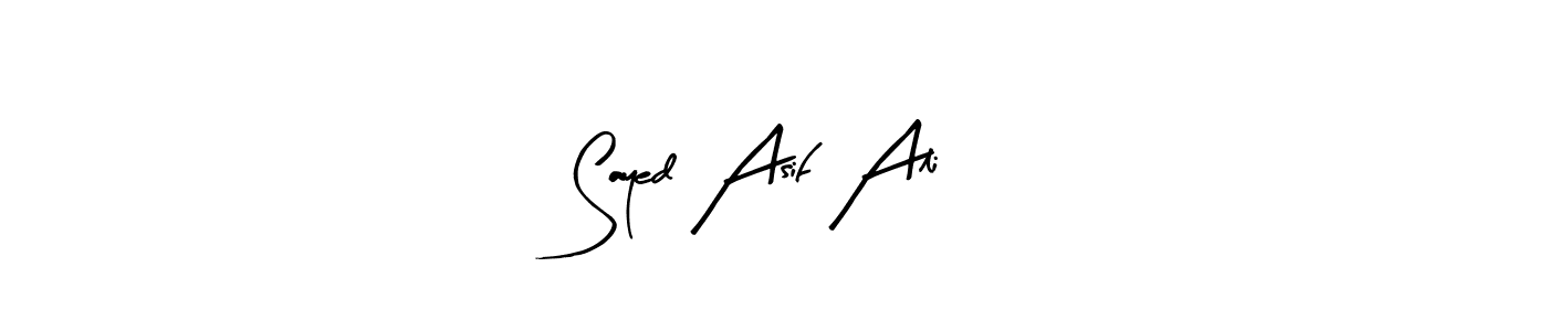You can use this online signature creator to create a handwritten signature for the name Sayed Asif Ali. This is the best online autograph maker. Sayed Asif Ali signature style 8 images and pictures png