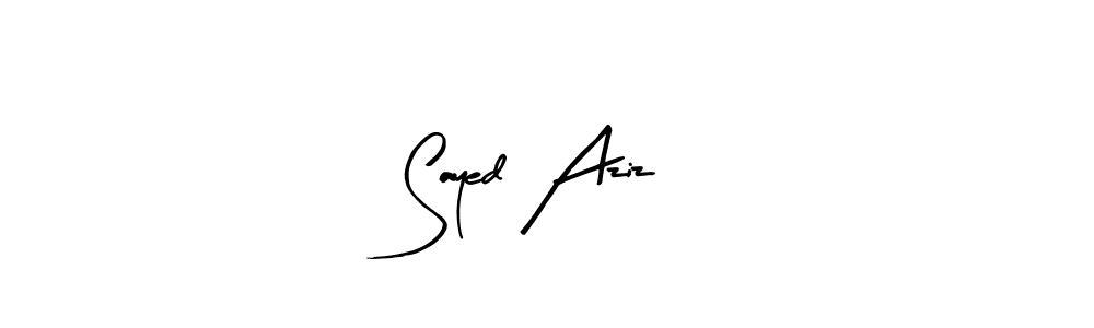 Use a signature maker to create a handwritten signature online. With this signature software, you can design (Arty Signature) your own signature for name Sayed Aziz. Sayed Aziz signature style 8 images and pictures png