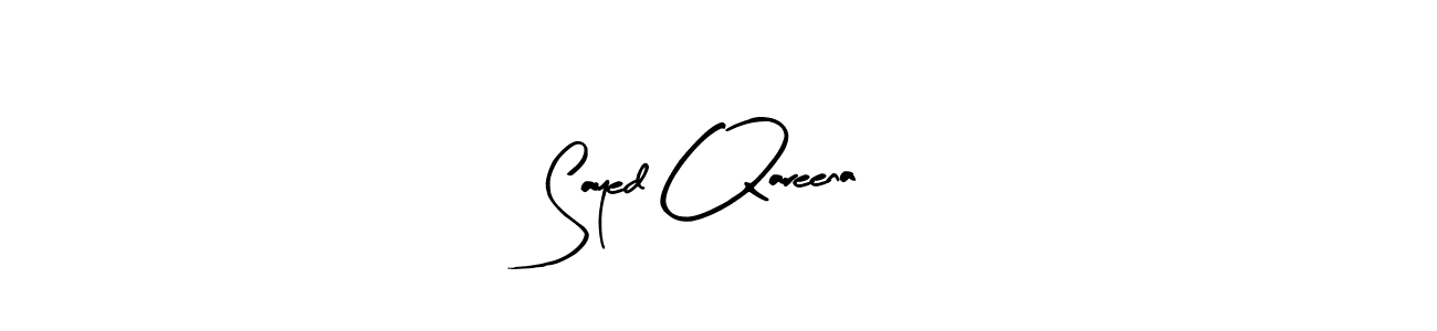 How to make Sayed Qareena name signature. Use Arty Signature style for creating short signs online. This is the latest handwritten sign. Sayed Qareena signature style 8 images and pictures png