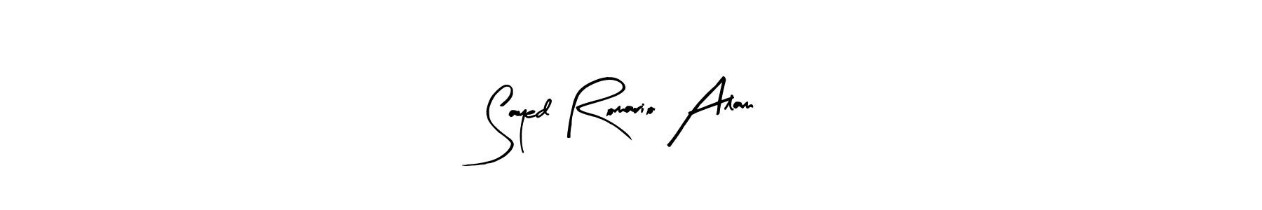 Design your own signature with our free online signature maker. With this signature software, you can create a handwritten (Arty Signature) signature for name Sayed Romario Alam. Sayed Romario Alam signature style 8 images and pictures png