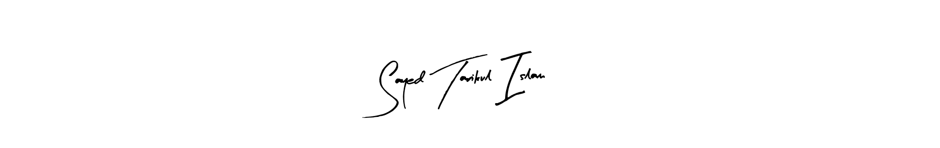 The best way (Arty Signature) to make a short signature is to pick only two or three words in your name. The name Sayed Tarikul Islam include a total of six letters. For converting this name. Sayed Tarikul Islam signature style 8 images and pictures png