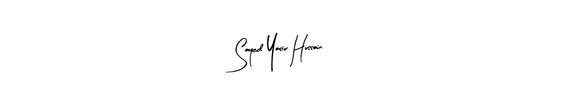 The best way (Arty Signature) to make a short signature is to pick only two or three words in your name. The name Sayed Yasir Hussain include a total of six letters. For converting this name. Sayed Yasir Hussain signature style 8 images and pictures png