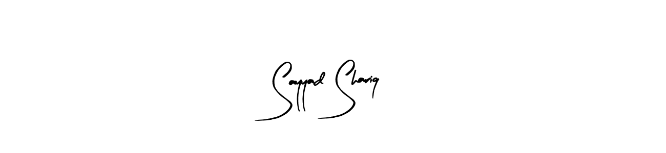 Similarly Arty Signature is the best handwritten signature design. Signature creator online .You can use it as an online autograph creator for name Sayyad Shariq. Sayyad Shariq signature style 8 images and pictures png