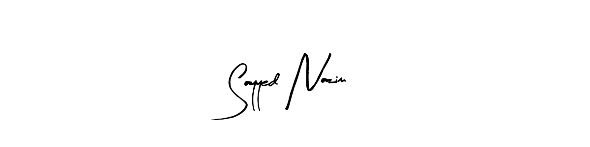 Here are the top 10 professional signature styles for the name Sayyed Nazim. These are the best autograph styles you can use for your name. Sayyed Nazim signature style 8 images and pictures png