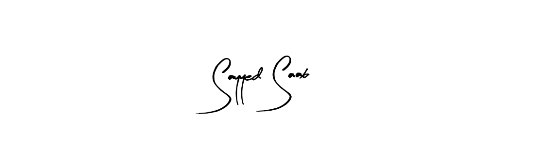 Use a signature maker to create a handwritten signature online. With this signature software, you can design (Arty Signature) your own signature for name Sayyed Saab. Sayyed Saab signature style 8 images and pictures png