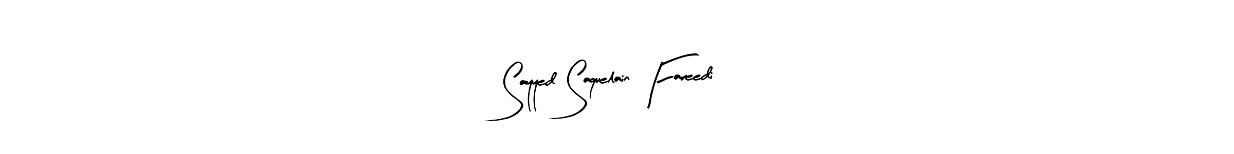 Sayyed Saquelain Fareedi stylish signature style. Best Handwritten Sign (Arty Signature) for my name. Handwritten Signature Collection Ideas for my name Sayyed Saquelain Fareedi. Sayyed Saquelain Fareedi signature style 8 images and pictures png