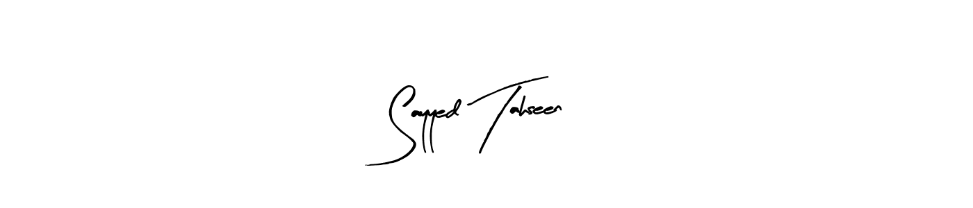 Use a signature maker to create a handwritten signature online. With this signature software, you can design (Arty Signature) your own signature for name Sayyed Tahseen. Sayyed Tahseen signature style 8 images and pictures png