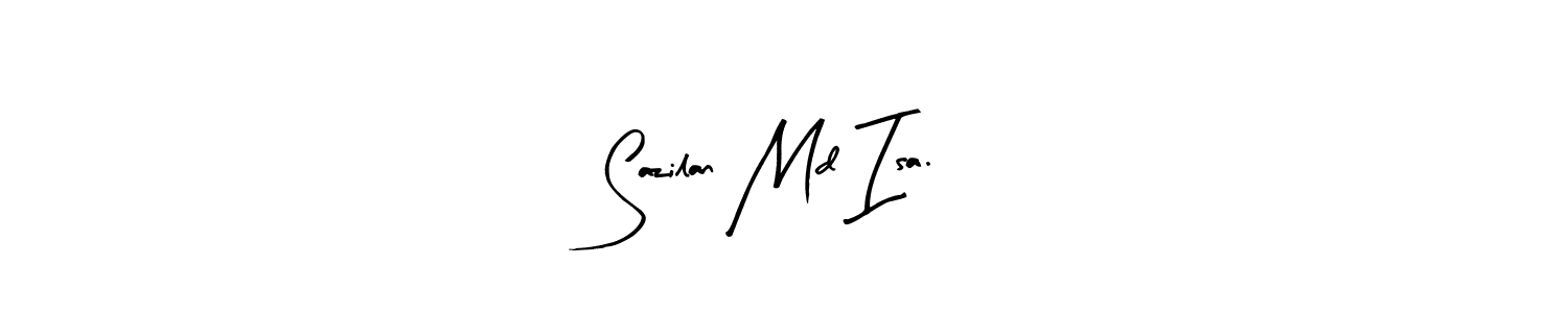 Make a beautiful signature design for name Sazilan Md Isa.. With this signature (Arty Signature) style, you can create a handwritten signature for free. Sazilan Md Isa. signature style 8 images and pictures png