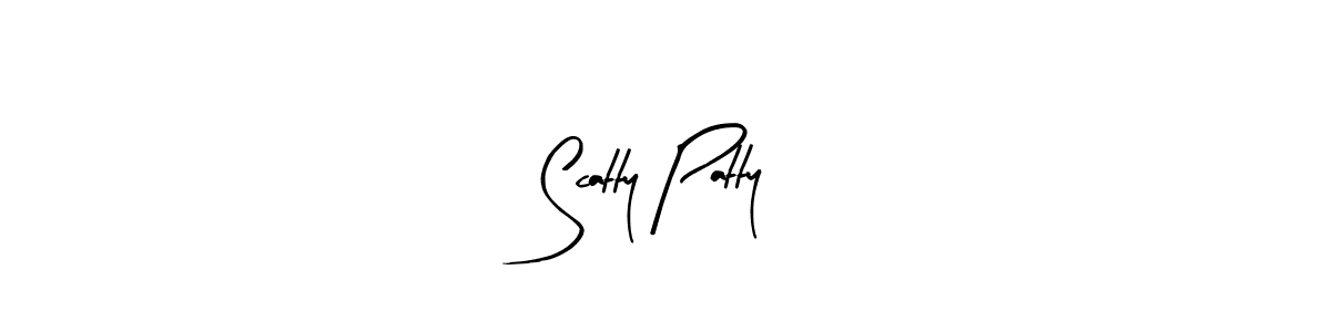 Make a beautiful signature design for name Scatty Patty. With this signature (Arty Signature) style, you can create a handwritten signature for free. Scatty Patty signature style 8 images and pictures png