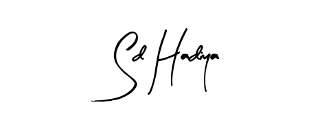 Explore multiple handwriting variations for Sd Hadiya including this stunning Arty Signature design. Free to use across all platforms. Sd Hadiya signature style 8 images and pictures png