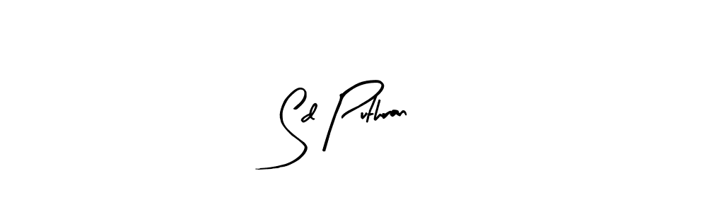 Make a beautiful signature design for name Sd Puthran. With this signature (Arty Signature) style, you can create a handwritten signature for free. Sd Puthran signature style 8 images and pictures png