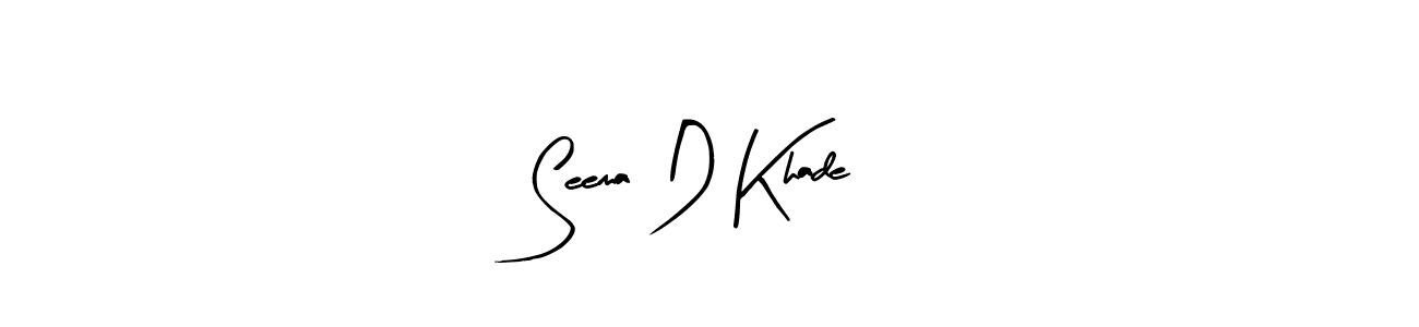 You can use this online signature creator to create a handwritten signature for the name Seema D Khade. This is the best online autograph maker. Seema D Khade signature style 8 images and pictures png